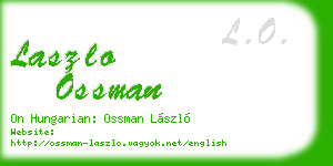 laszlo ossman business card